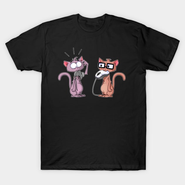 Geek Cat T-Shirt by AnimeHA